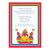 Bounce House Invitations: Whimsy Boys