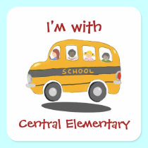 Bouncy School Bus Identification Stickers stickers