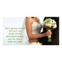 Bouquet Blush Custom Photo Card
