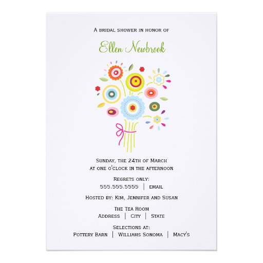 Bouquet Bridal Shower Invitation