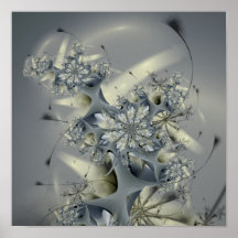 Bouquet for Mrs Frost Spiral Fractal Posters