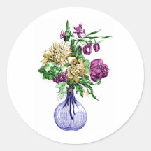 Bouquet in a Glass Vase Stickers