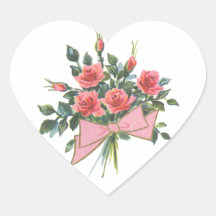 Bouquet of Pink Roses Stickers