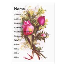 Bouquet of Rosebuds Victorian Trade Card Business Card