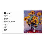 Bouquet of Sunflowers by Claude Monet Business Card