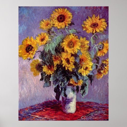 Bouquet of Sunflowers by Claude Monet Posters