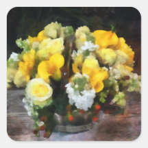 Bouquet With Roses and Calla Lilies Stickers