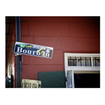 Bourbon Street, Street Sign, New Orleans Postcard
