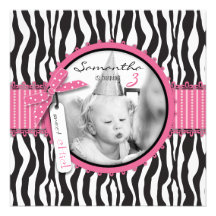 Boutique Chic Cupcakes Photo Invitation Square