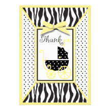 Boutique Chic TY Card Yellow 2 Personalized Invites
