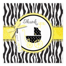 Boutique Chic TY Square Yellow Invitations