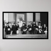 Bowery Men in a Shoe Line in New York City 1910 Poster