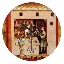 BOWL OF HYGEIA  MONOGRAM Medicine, Pharmacy Clock