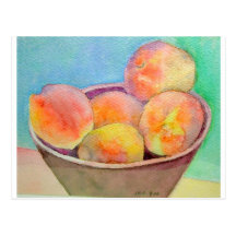Bowl of Peaches Post Cards