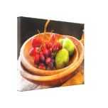 Bowl of Red Grapes and Pears Canvas Print