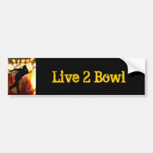 Bowler with Strike Explosion Bumper Stickers