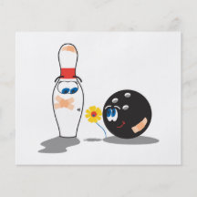 bowling ball and pin truce love personalised flyer