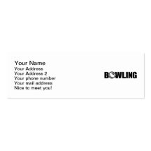 Bowling ball business cards