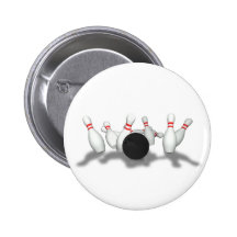 Bowling Ball & Pins: 3D Model: