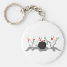 Bowling Ball & Pins: 3D Model: Keychains
