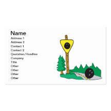 Bowling Ball Sign Business Card