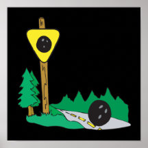 Bowling Ball Sign Print
