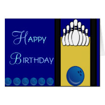 Bowling Birthday Cards