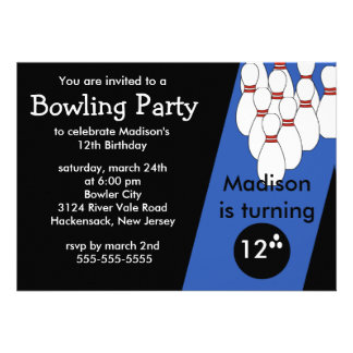 Bowling Birthday Party on Bowling Birthday Party Invitation