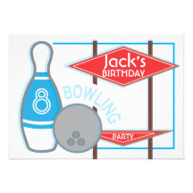 Bowling Birthday Party Invitation