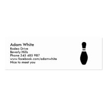Bowling Business Card