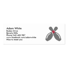 Bowling Business Card Template