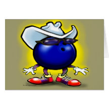 Bowling Cowboy Greeting Card