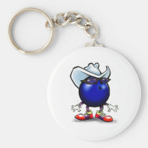 Bowling Cowboy Keychain