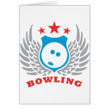 bowling grußkarte