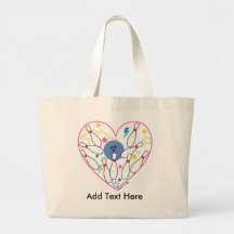 Bowling Heart Tote Bag