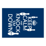 Bowling Keep Calm and Knock 'em Down - all colours Business Card Templates