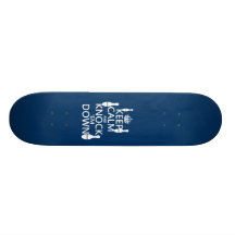 Bowling Keep Calm and Knock 'em Down - all colours Skate Board Decks
