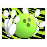 Bowling Neon Green and Zebra Announcement