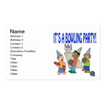 Bowling Party Business Card
