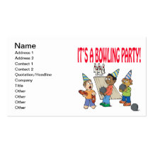 Bowling Party Business Card Templates