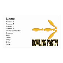 Bowling Party Business Cards