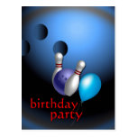 Bowling Party Invitations Customisable Post Card