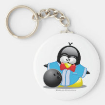Bowling Penguin Keychain