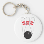 Bowling Pins and Ball Keychain