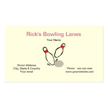 Bowling Pins Business Card