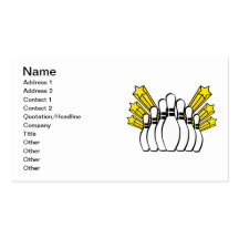 Bowling Pins Business Cards