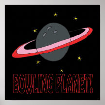 Bowling Planet Print