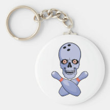 Bowling Skull Keychain
