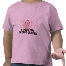 Bowling Strike Out Breast Cancer T Shirt