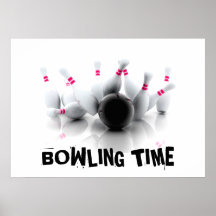 Bowling Time Poster